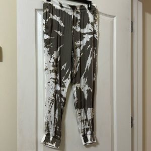 NWT Young Fabulous & Broke Satin Ollie Tie-Dye Jogger Size Small